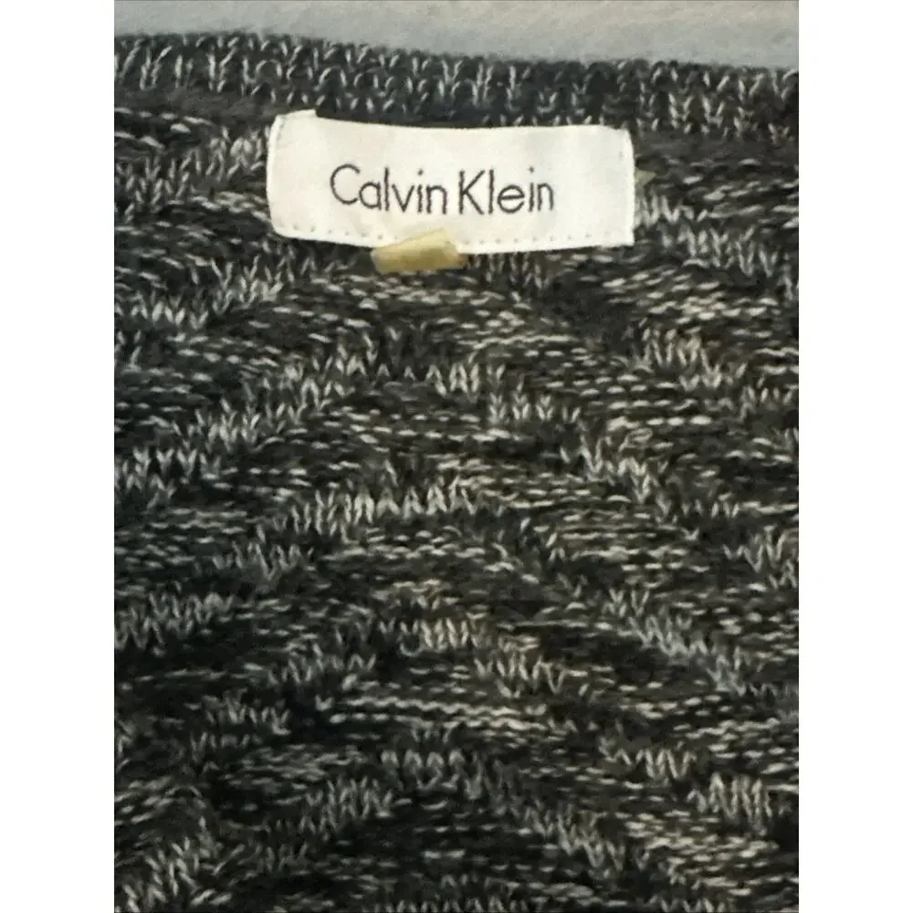 Calvin Klein Wool Blend Open‎ Knit Grey Cardigan Women’s PM